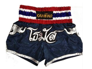 Shorts Boxe Thai Personnalisé : KNSCUST-1142 Marine